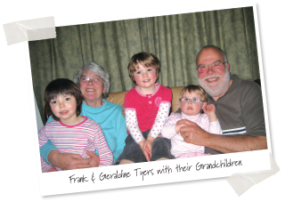 Frank & Geraldine Tyers with their Grandchildren